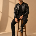 Knox Leather Bomber Jacket