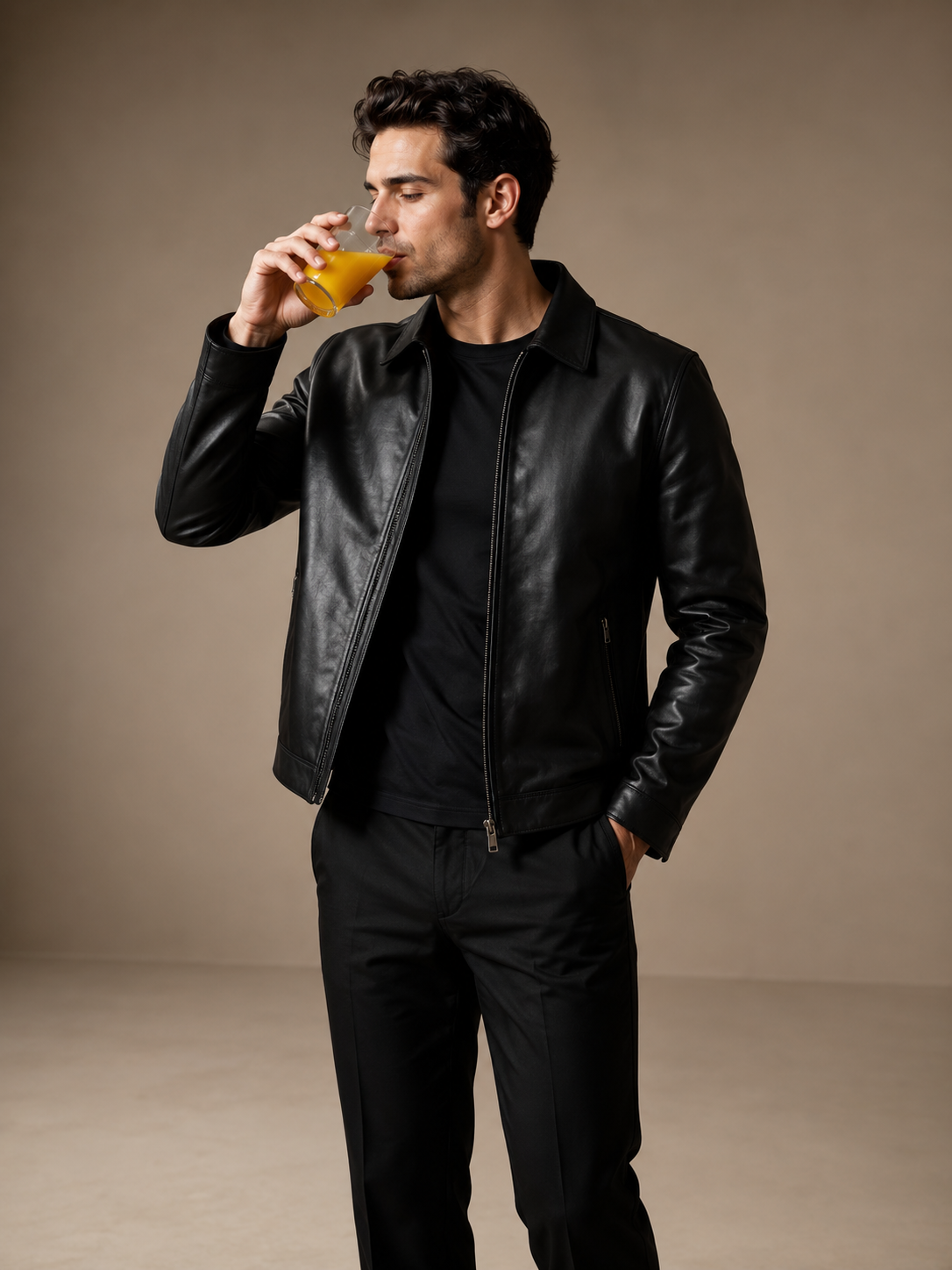 01 The Mason Classic Leather Jacket - Image 1