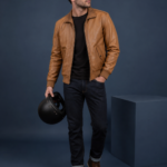 Archer Brown Leather Bomber Jacket