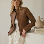 Celeste Brown Leather Jacket