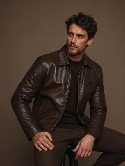 Hunter Brown Leather Jacket