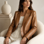 Valencia Oversized Leather Blazer